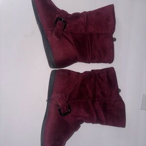 Elegant Maroon Ankle Booties